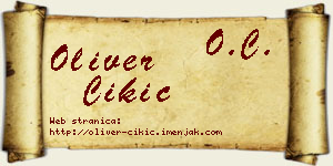 Oliver Čikić vizit kartica